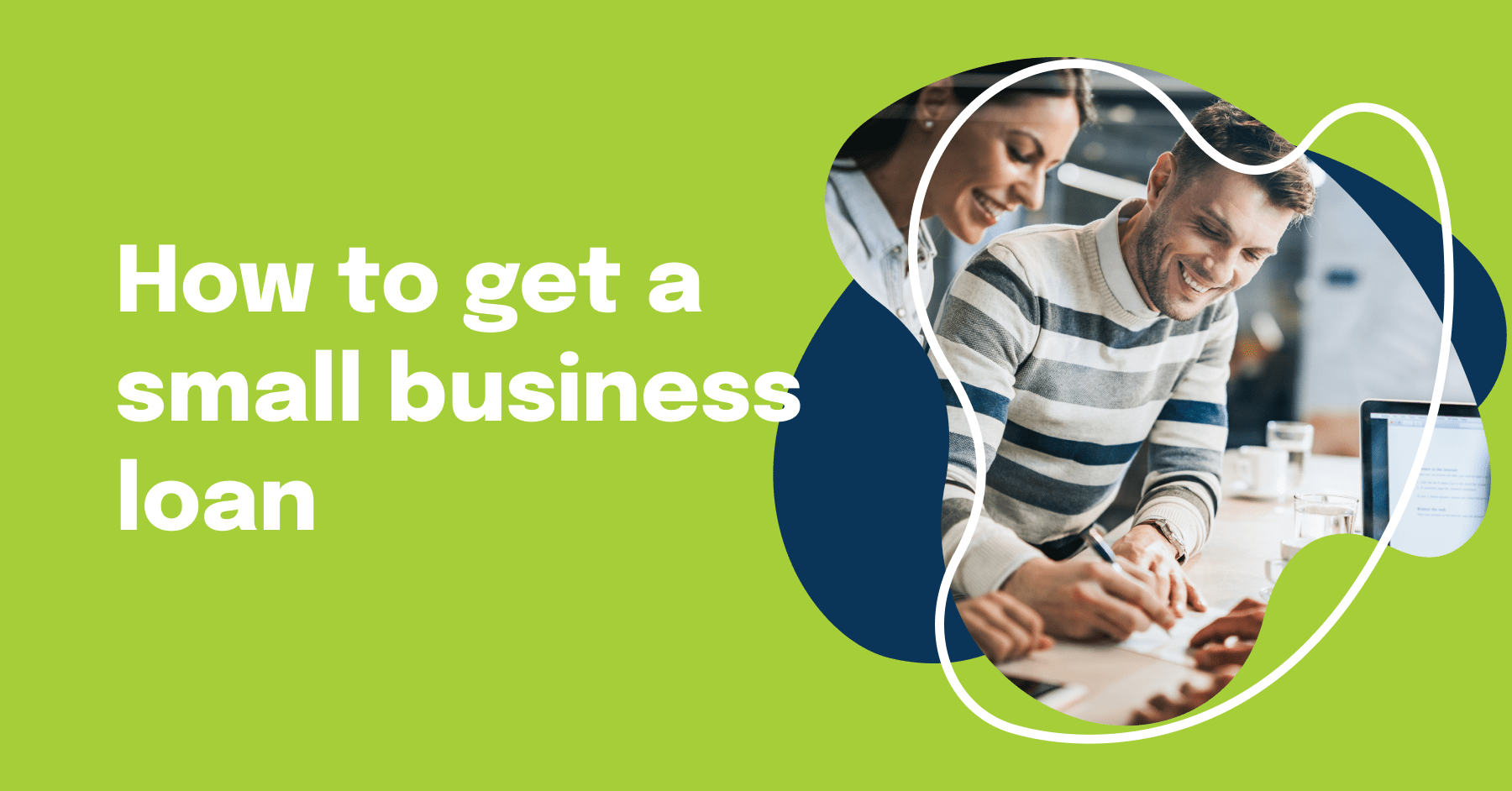 Business owner happily procuring small business loan